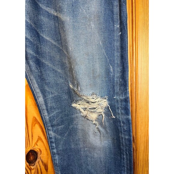 John Elliott The Cast 2 Jeans Mens 38x30 Distressed Jeans Made in Japan Knee B3 - Picture 5 of 12